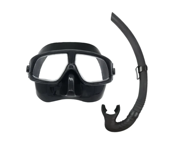 M272+SN52 Freediving Snorkel Set Black 拷贝 M272+SN52 自由潜水浮潜套装