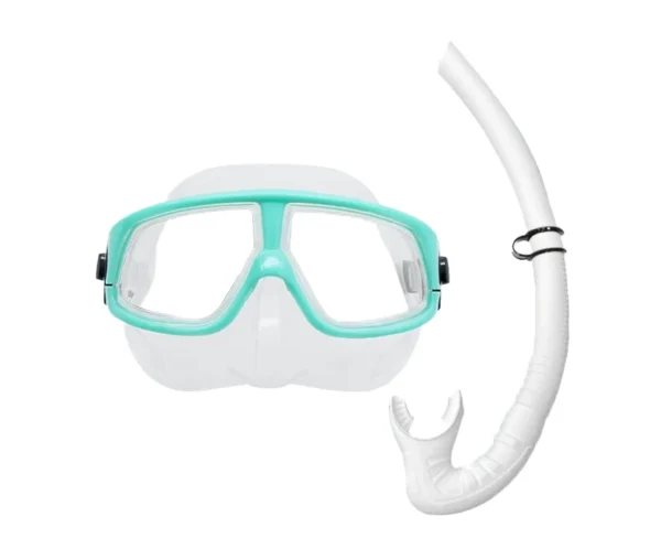 M272+SN52 Freediving Snorkel Set Green 拷贝 M272+SN52 自由潜水浮潜套装