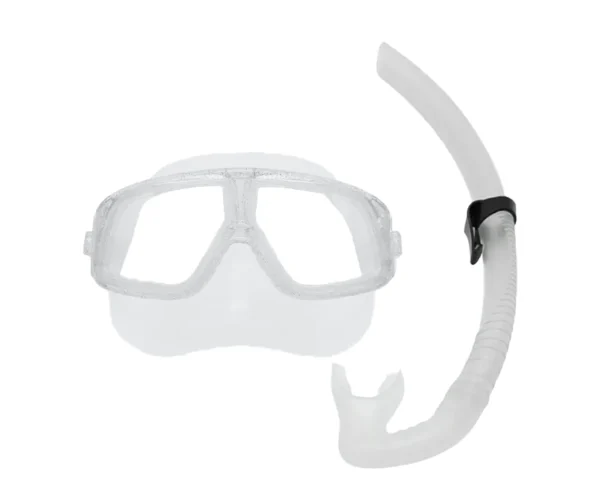 M272+SN52 Freediving Snorkel Set Transparent 拷贝 M272+SN52 自由潜水浮潜套装