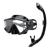 M308 panoramic Diving Mask Snorkel Set Black 拷贝 M308+SN117 潜水镜套装