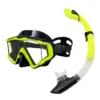M308 panoramic Diving Mask Snorkel Set Yellow 拷贝 M308+SN117 潜水镜套装